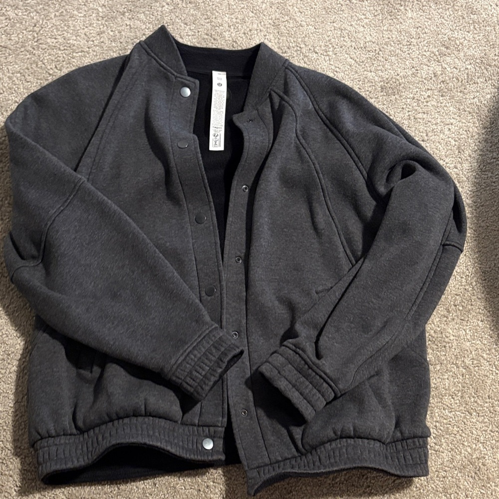 Lululemon scuba Dark Gray Snap-Button Jacket